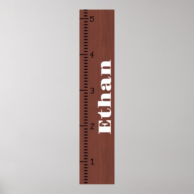 Personlig Human Growth Chart Ruler | Utskrift Poster (Framsidan)