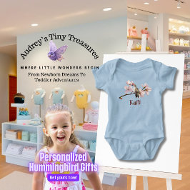 Personlig Hummingbird Baby Bodykostym T Shirt