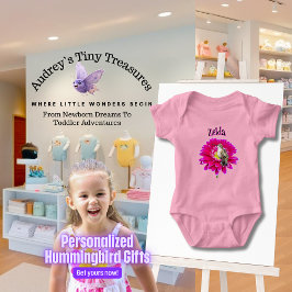 Personlig Hummingbird Baby Bodykostym T Shirt