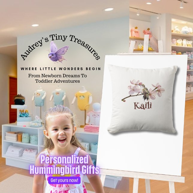 Personlig Hummingbird Baby Pillow Kudde (Skapare uppladdad)