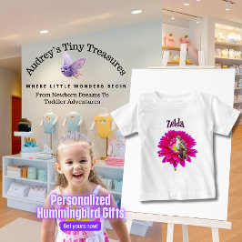 Personlig Hummingbird Baby T-Shirt