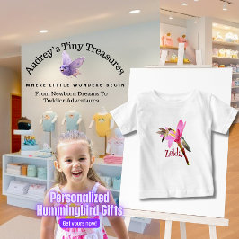 Personlig Hummingbird Baby T-Shirt