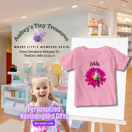 Personlig Hummingbird Baby T-Shirt