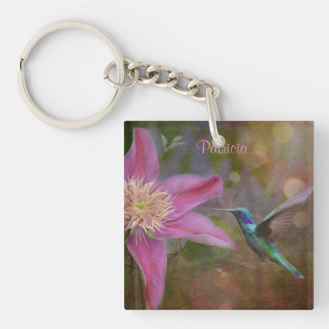 Personlig Hummingbird Keychain (Framsidan)