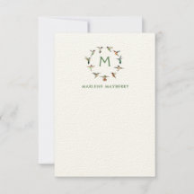 Personlig Hummingbird Note Card