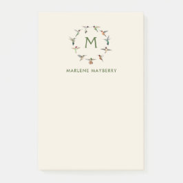 Personlig Hummingbird Post-it Block