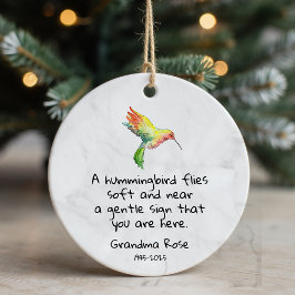 Personlig Hummingbird Sayed Memorial Julgransprydnad Keramik