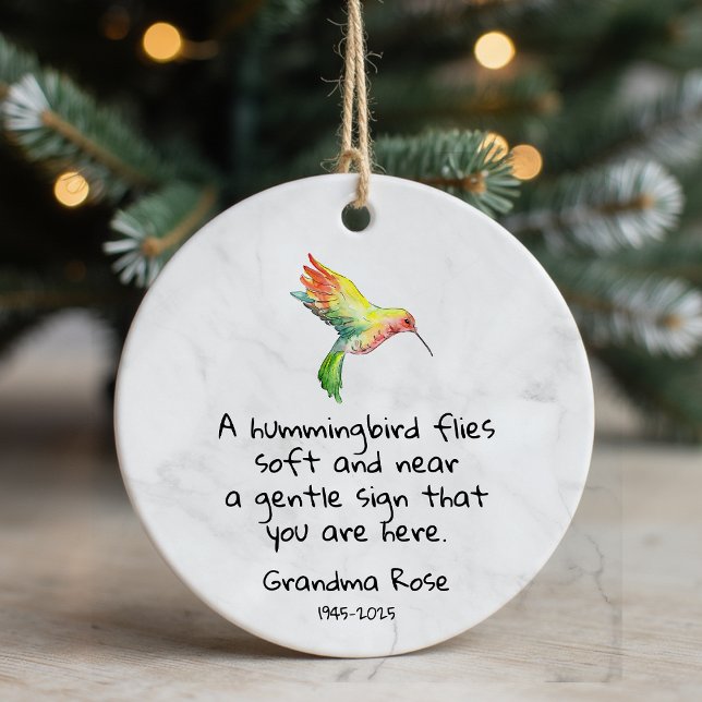 Personlig Hummingbird Sayed Memorial Julgransprydnad Keramik (Skapare uppladdad)