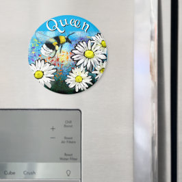 Personlig Humörfull Humla i Prästkragar Magnet
