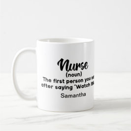 Personlig Humous Nurse Definition Coffee Mugg
