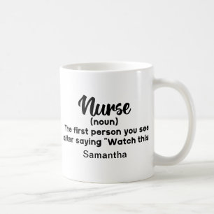 Personlig Humous Nurse Definition Coffee Mugg