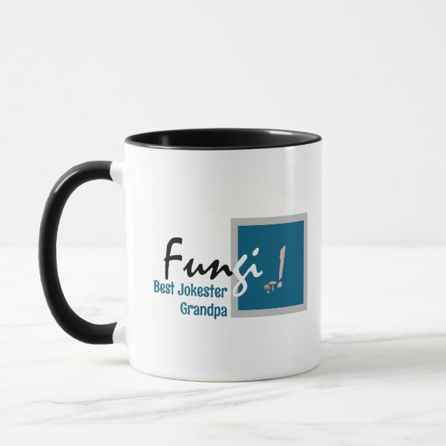 Personlig Humous Roligt Man, Pun Typography Art Mugg (Vänster)