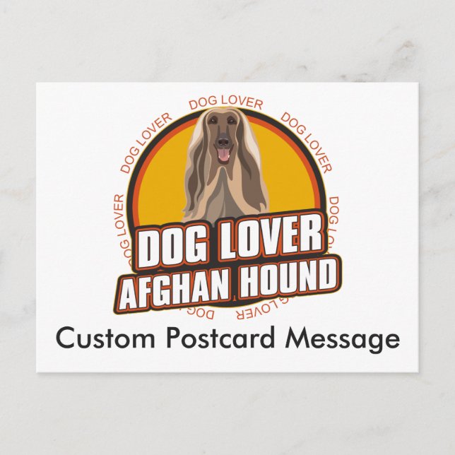 Personlig Hund älskare afghanska Hound Hund aveln Vykort (Framsida)