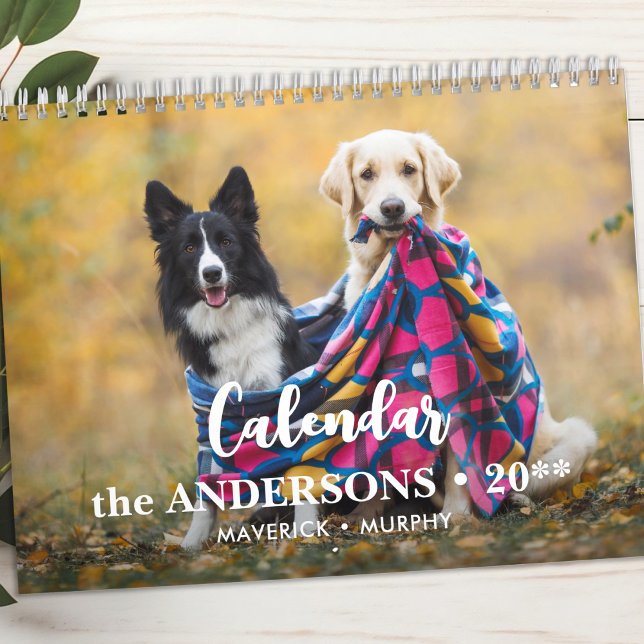 Personlig Hund älskare Family Anpassningsbar Photo Kalender (Skapare uppladdad)