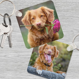 Personlig Hund älskare Keepsaki Pet Photo Nyckelring