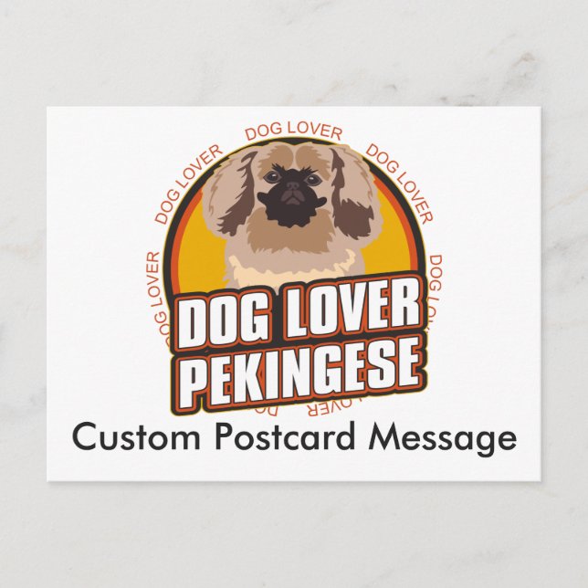 Personlig Hund älskare Pekingese Hund aveln Vykort (Framsida)