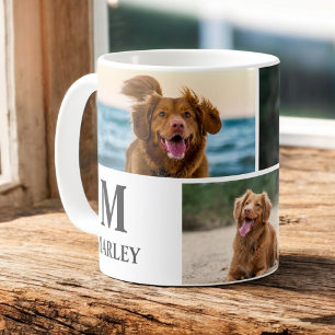 Personlig Hund älskare Photo Collage Pet Kaffemugg