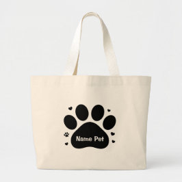 Personlig Hund Anpassningsbar Pet Namn Carry-All Jumbo Tygkasse