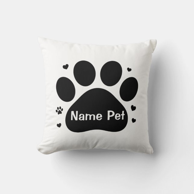 Personlig Hund Anpassningsbar Pet Namn Home Decor Kudde (Framsida)