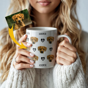 Personlig Hund Ansikte Photo Kaffemugg