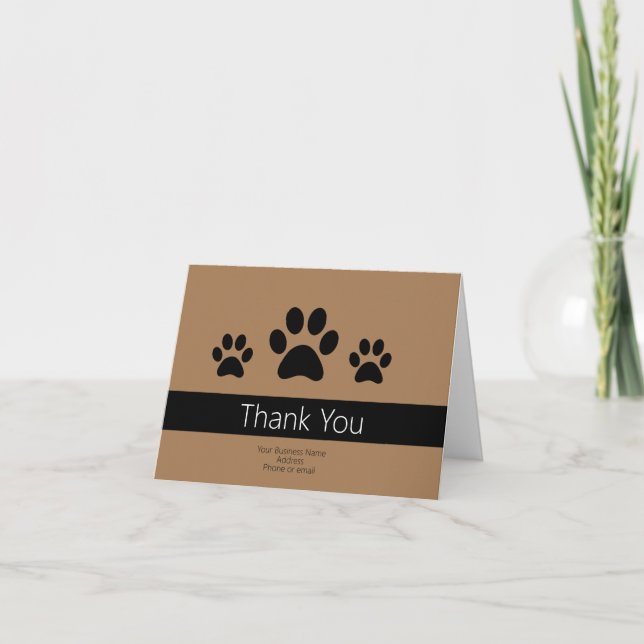 Personlig Hund Business Tackkort (Framsida)