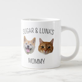 Personlig Hund Cat Ansikte Mugg, Mugg-gåva till Ma Jumbo Mugg