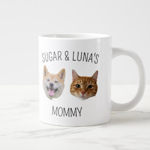 Personlig Hund Cat Ansikte Mugg, Mugg-gåva till Ma Jumbo Mugg