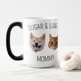 Personlig Hund Cat Ansikte Mugg, Mugg-gåva till Ma Magisk Mugg