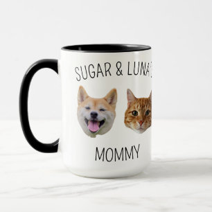 Personlig Hund Cat Ansikte Mugg, Mugg-gåva till Ma Mugg