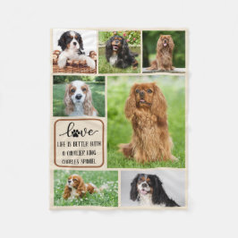Personlig Hund, Cavalier Kung Charles Spain Fleecefilt