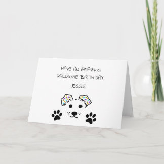 Personlig Hund födelsedagskort Kort