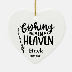 Personlig Hund Foto Memorial-Fishing in Heaven Julgransprydnad Keramik