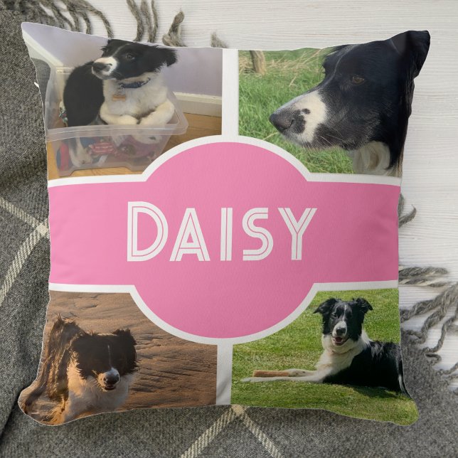 Personlig Hund FotoRosa Kudde (Best dog ever! Keepsakes and mementoes )