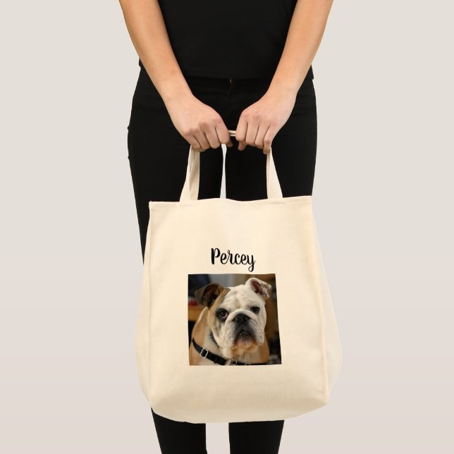 Personlig Hund FotoTote Bag Tygkasse (Framsida (produkt))
