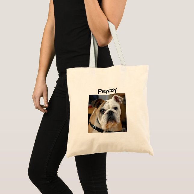 Personlig Hund FotoTote Bag Tygkasse (Framsida (produkt))