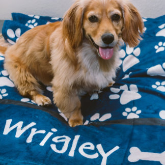 Personlig Hund Gift Tass avtryck för Hund Pappor Fleecefilt