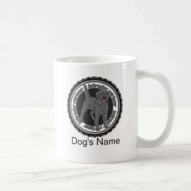 Personlig Hund Labrador Retriever med Namn Kaffemugg (Höger)