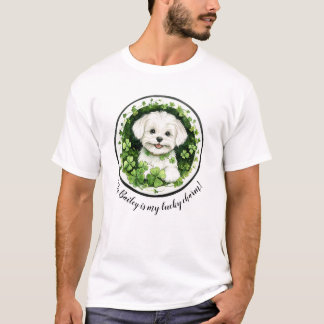Personlig Hund Lucky Charm TShirt Malta T Shirt
