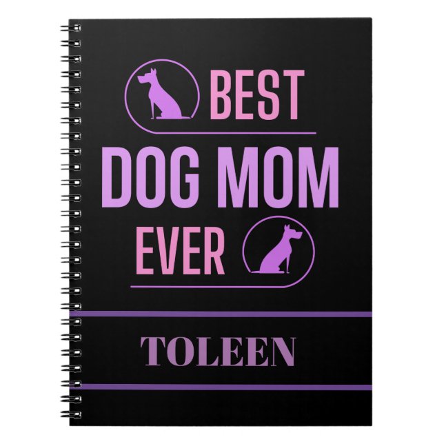 Personlig Hund Mamma Anteckningsbok (Framsidan)