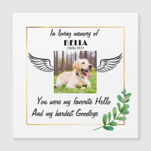 Personlig Hund Memorial Favor Sympathy Gift-kort