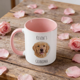Personlig hund MORMOR Foto Mugg | Anpassad present