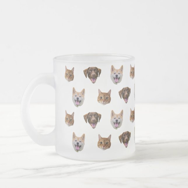 Personlig Hund Mugg, Hund Cat Mamma Gift Frostad Glasmugg (Vänster)