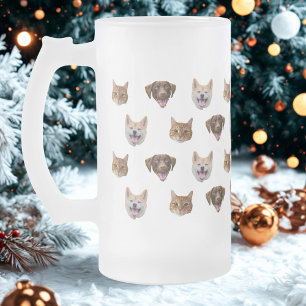 Personlig Hund Mugg, Hund Cat Mamma Gift Frostat Ölglas