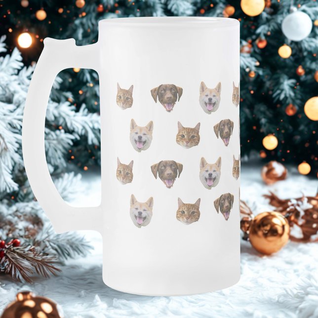Personlig Hund Mugg, Hund Cat Mamma Gift Frostat Ölglas (Skapare uppladdad)