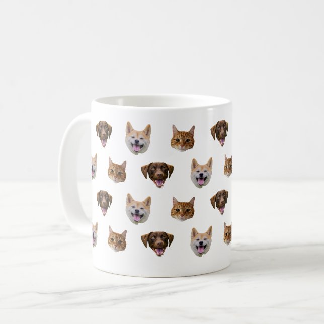 Personlig Hund Mugg, Hund Cat Mamma Gift Kaffemugg (Framsida vänster)