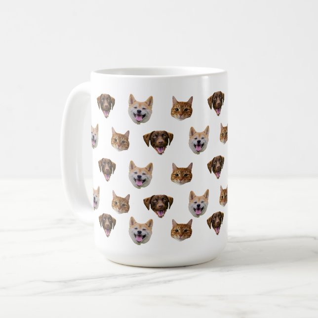 Personlig Hund Mugg, Hund Cat Mamma Gift Kaffemugg (Framsida vänster)