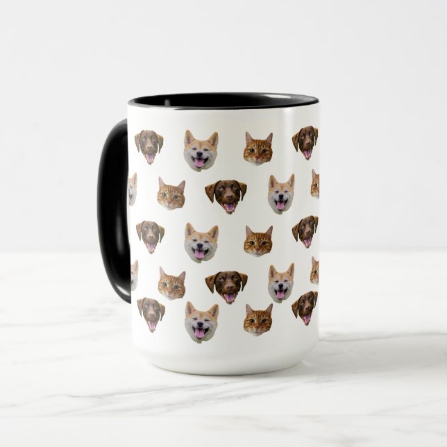 Personlig Hund Mugg, Hund Cat Mamma Gift Mugg (Framsida vänster)