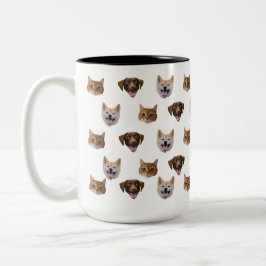 Personlig Hund Mugg, Hund Cat Mamma Gift Två-Tonad Mugg