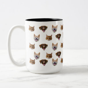 Personlig Hund Mugg, Hund Cat Mamma Gift Två-Tonad Mugg