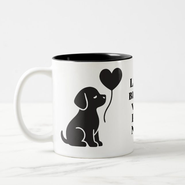 Personlig Hund Mugg | Minimalist Pet Gift (Vänster)
